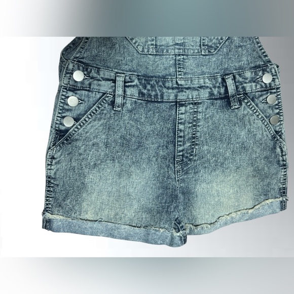 Denim Overall Shorts by NO BO Size 3-5 Relaxed Fit - Picture 11 of 14